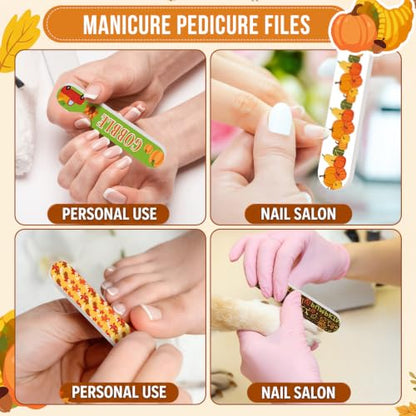 50 Pack Fall Mini Nail Files Pumpkin Gifts for Women - style: Fall