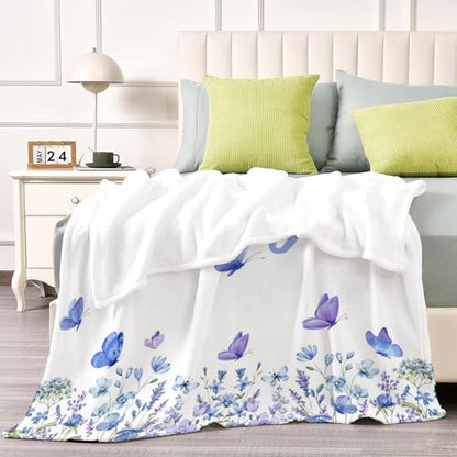 Customized Butterfly Baby Blanket - Personalized Soft Fleece Bed Throw for Newborns, Toddlers - Girls & Boys - Birthday & Christmas - color: Design09