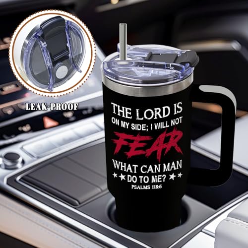 DUUV Faith over Fear Tumbler 40oz, Insulated Christian Gifts for Women Man - color: Not Fear Faith