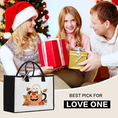 Book Tote Bag Christmas Librarian Bookish Gifts for Women Readers Book Lover - color: Halloween
