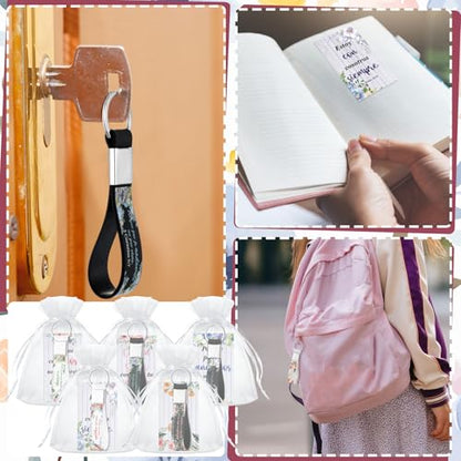 Jetec 60 Pcs Christian Keychain & Bookmark - Religious Bible Verse Gift Set with Bag for Christmas Party Favors Donation - style: Spanish Theme
