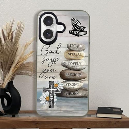 God Cross Wood Grain Phone Case Compatible with iPhone 16 Plus Case - color: Pattern 3, size: for iPhone 16 Plus