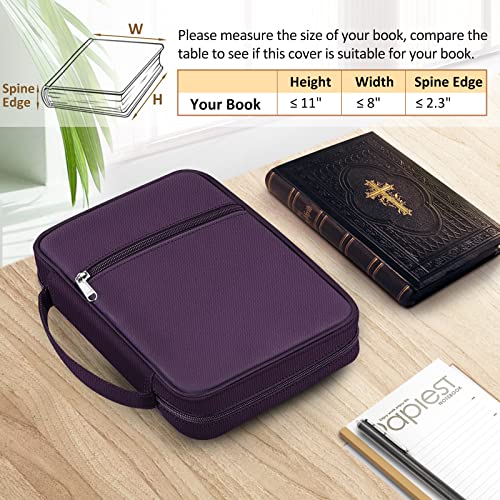 FINPAC Bible Cover, Carrying Book Case Bible Bag with Handle - color: Maroon
