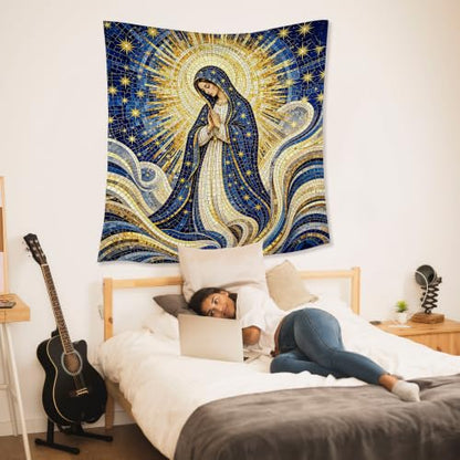HUGANE Virgin Mary Christian Catholic Tapestry Wall Decor 50x60 Inch - color: colour-03
