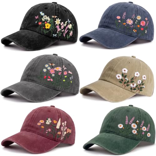 6/12 Pack Christian Hats Bulk for Men Women - style: Wildflower