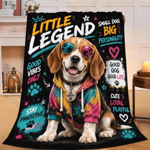 jamie world Beagle Blanket Funny Dog Lovers Throw Plush Decor Gifts 50"x40" - color: Beagle, size: 50"x40"