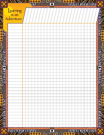 Barker Creek Incentive Chart, Africa, Track Progress, Assignments, Goals, and More! School, Library, Office, Home Learning Décor, 17" x 22" (1111) - style: Africa
