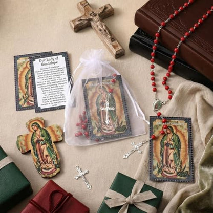 12 Set Our Lady of Guadalupe Catholic Gift Set Wooden Wall Cross