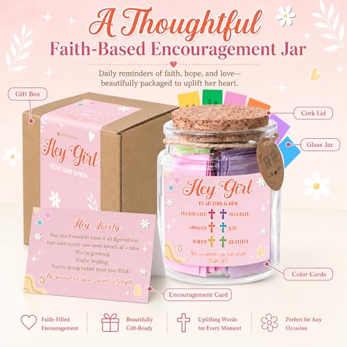 Bible Verse Jar for Teen Girl – Teen Girl Gifts Trendy Stuff, Christian Gift For Teens, Graduation Gifts - color: Bible Verse Jar For Teen Girl