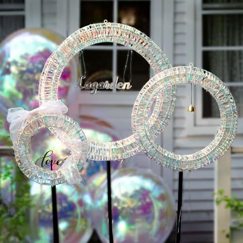 Yescom Pre Lit 1700 LEDs Lighted Christmas Wreath Decoration with Stand for - size: 24"+20"+16" Wreath w/ Stand(3Pack-in-1)