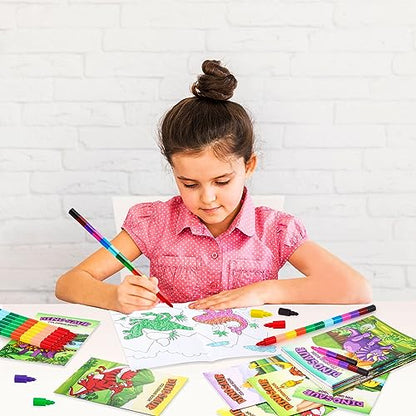 BenLouis 24 Pcs Dinosaur Mini Coloring Books for Kids Party Favors - style: Dinosaur