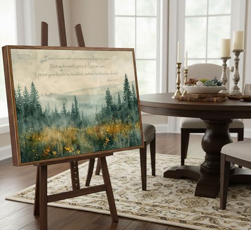 Framed Farm Christian Bible Canvas Wall art 16x24in - color: Bible-Framed, size: 24"L x 16"W