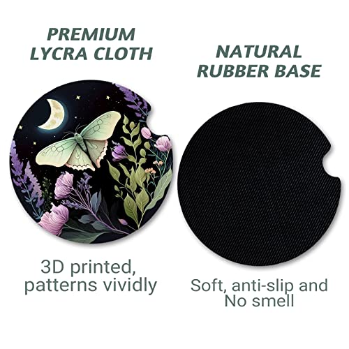 Yonlevres Car Coasters for Cup Holders, Butterfly, 2 Pack - color: Butterfly