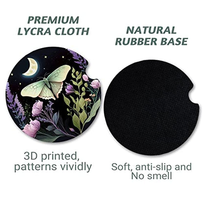 Yonlevres Car Coasters for Cup Holders, Butterfly, 2 Pack - color: Butterfly
