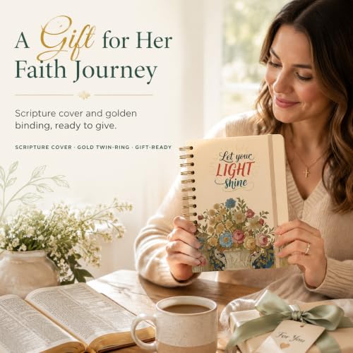 140 Pages Hardcover Blank Christian Notebook,Let Your Light Shine - color: Light Shine
