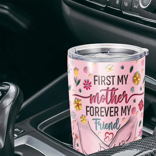 Personalized Mom and Daughter Tumbler First My Mother Forever My Friend Custom Name Insulated Cups Travel Coffee Mug with Lids Stainless Steel 20 30 Oz Gifts for Women Nana Girl Mothers Day - color: Mom 609