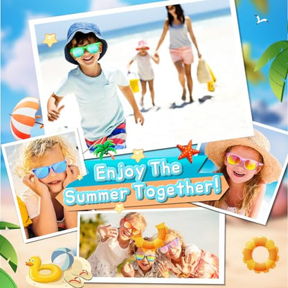 GKTZ Kids Sunglasses Party Favors - Boys Girls Valentines Day Gifts, Neon Sunglasses with UV 400 Protection for Kids Classroom Favors Birthday Goodie Bags Stuffers - 32 Packs - style: 32 Pack