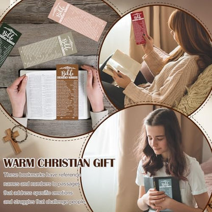 Motiskyy 100 Pcs Bible Emergency Numbers Bookmark Gift, Multicolor - color: Multicolor