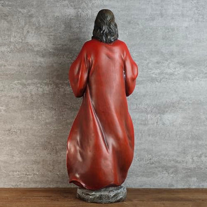BC Catholic Sacred Heart of Jesus Statue 16.7" H Large Jesus Christ Statue - size: 16.7 inches H
