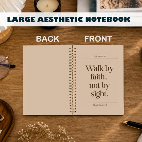 Christian Bible Verse Notebook for Women Men 5.5x8.3 - color: Bible