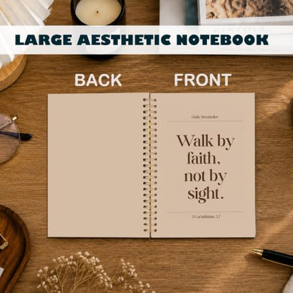 Christian Bible Verse Notebook for Women Men 5.5x8.3 - color: Bible