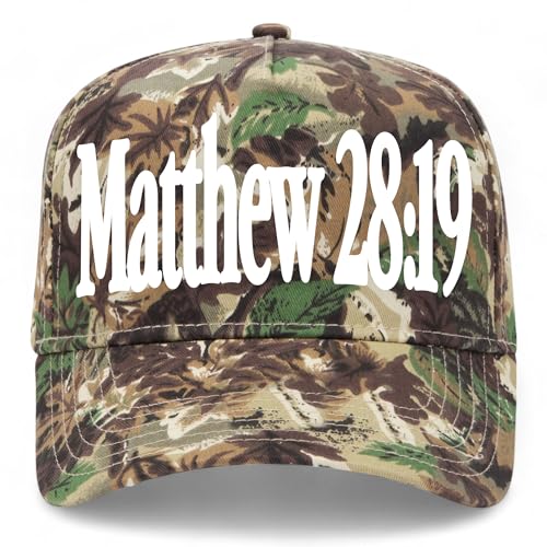 Matthew 28:19 Hat - color: Woodland Camo