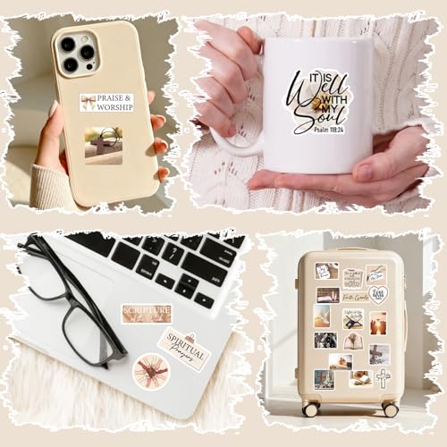 Christian Prayer Board Supplies - 50 Pcs Brown Bow Jesus Stickers - color: Brown Bow
