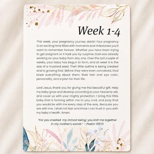 Devotional Pregnancy Prayer Cards for Christian Mothers, by Lumont - color: Floral Set
