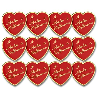 SHOP AWARDS AND GIFTS I Make a Difference Volunteer Appreciation Lapel Pins Thank You Reward Employee Recognition Award Gifts, Pack of 10, Poly Bagged
