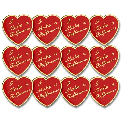 SHOP AWARDS AND GIFTS I Make a Difference Volunteer Appreciation Lapel Pins Thank You Reward Employee Recognition Award Gifts, Pack of 10, Poly Bagged