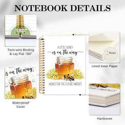 ERHACHAIJIA A Little Honey is On The Way Wishes for The Spiral Notebooks - color: White-orange-yellow