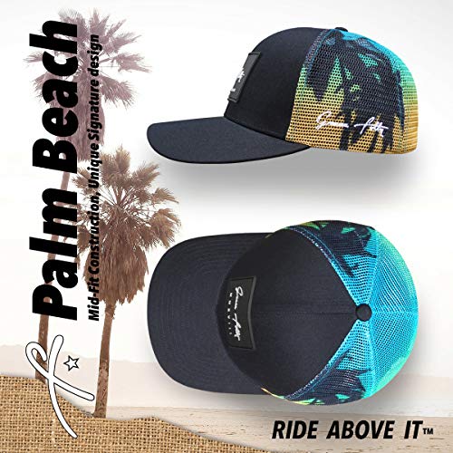 Grace Folly Trucker Hat for Men or Women- Many Cool Designs - color: Palm Beach
