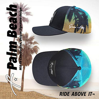 Grace Folly Trucker Hat for Men or Women- Many Cool Designs - color: Palm Beach