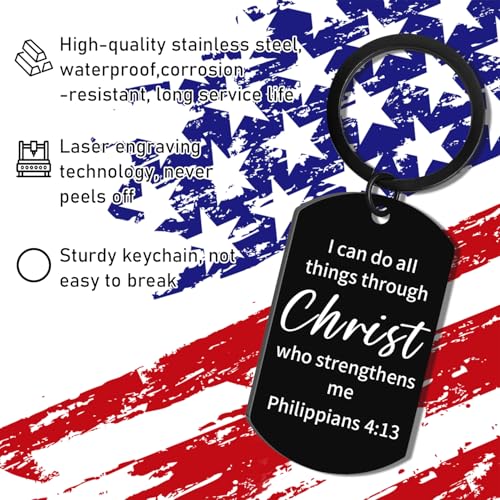 AXEN Christian Gifts for Men, Religious Keychain with Bible Verse Scripture for Dad, Son, Brother, Boyfriend - color: Style 3