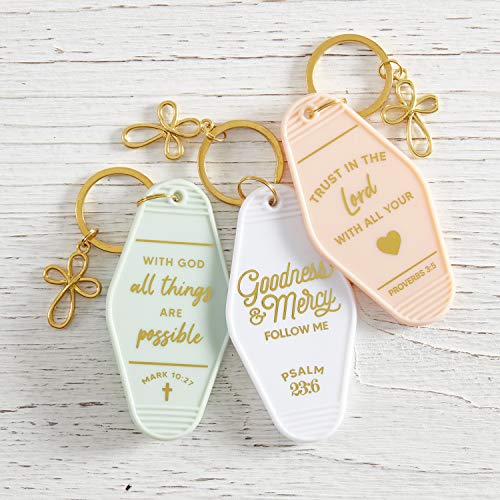 Creative Brands Faithworks - Inspirational Vintage Style Motel Key Ring, 3.5 x 2-Inch, Proverbs 3:5 - color: Proverbs 3:5, size: 3.5 x 2-Inch