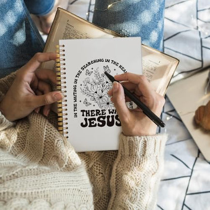 Bible Notebooks for Note Taking, Floral Christian Notebook Journal, Christian Gifts for Women, Where the Jesus Hardcover Spiral Notebook 5.5x8.3 - color: Jesus