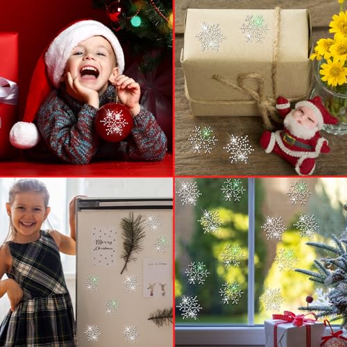 Epakh 84 Pcs Stickers Glitter Bling Rhinestone Sticker Snowflake Silver - color: Silver, size: Snowflake