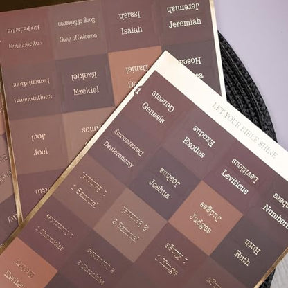 UPAFEXXI-Laminated Bible Tabs for Women and Men(Brown) - color: Brown