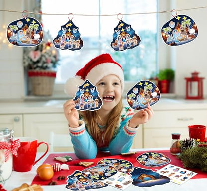 FaCraft Make a Nativity Scene Stickers - 24pcs Nativity Crafts for Kids - color: B-24PCS