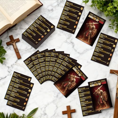 Armor of God Gospel Tracts, Christian Bible Verse Cards for Evangelism - color: Armor of God