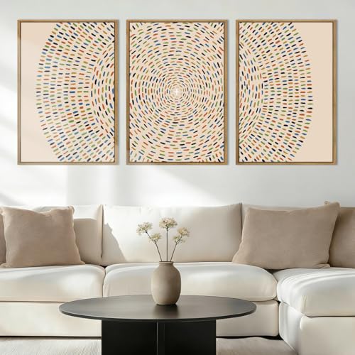 Anyzal Large Jesus Feeds the 5000 Framed Wall Art 16x24 Inch Christian Religious Canvas Wall Decor Minimalist Modern Faith Spiritual Painting for Living Room Bedroom Set of 3 - color: Beige Jesus, size: 24"L x 16"W