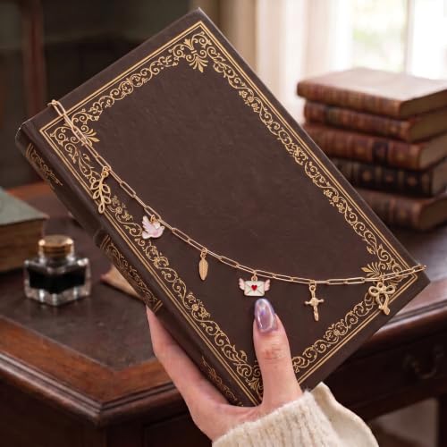 Bible Charm Chain Accessories - Christian Cross Gift Scripture Faith Inspirational Cute Envelopes Gold Metal Bookmark Jewelry Religious Decor Supplies for Study Reading Women Girl Birthday - color: Envelopes