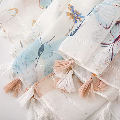 Yeieeo Boho Scarf for Women Lightweight Floral Printed Scarf Fall Winter Fashion Fringed Shawl - color: Floral 32