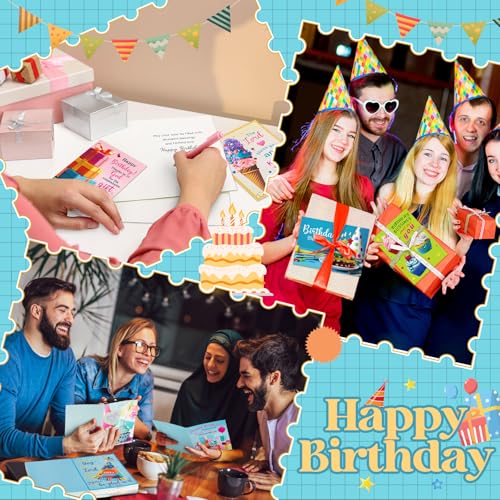 Gersoniel 24 Pack Religious Christian Birthday Cards Bulk,Bright Style - style: Bright Style