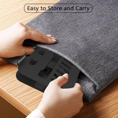 Metal Tablet Stand Holder Adjustable for iPad Kindle Tab, Black - color: Black