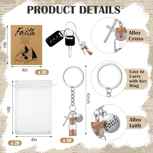 Sureio Mustard Seed Keychain Faith Gifts Sets No Seeds