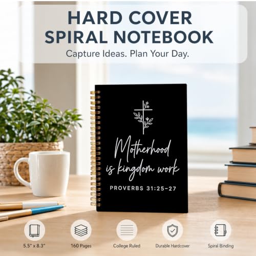 FHUJROY Christian Spiral Notebook, Christian Gifts for MomReligious
