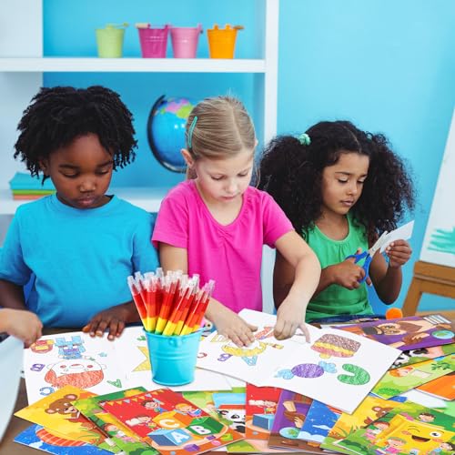 BenLouis 24 Pcs Kindergarten Mini Coloring Books for Kids Party Favors - style: Preschool