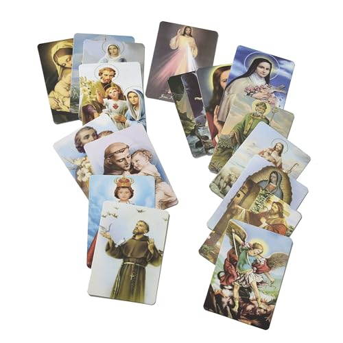 SZQCZB Wooden Rosary Beads Catholic for Men, Saint Benedict Medal and Cross - Comes in Gift Pouch and 18pcs Prayer Cards - color: Light Brown
