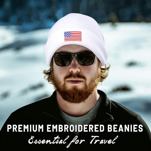 Jesus 3 Nail Cross Hat Christian Cross Beanies Women Hat Embroidery Nail Cross Winter Warm Knit - color: Usa Flag